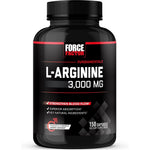 Force Factor L Arginine Nitric Oxide Booster 150 capsules bottle front view showing product label details.