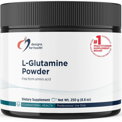 Designs for Health Vegetarian L Glutamine Powder - Pure 3000mg Amino Acid Supplement - Promotes Muscle Recovery, Gut + Immune Support - Non-GMO Gluten Free Drink Add-in (83 Servings / 250g)