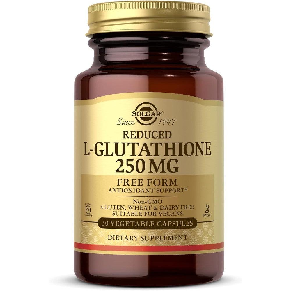 Solgar Reduced L-Glutathione 250 mg bottle front view