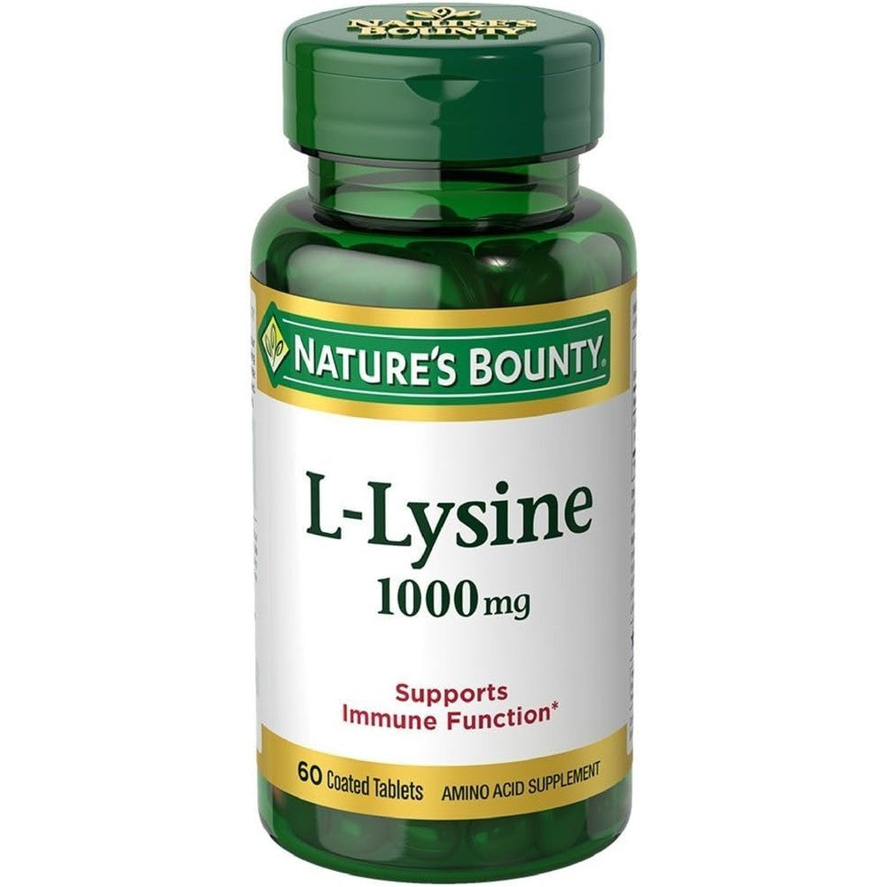 Nature's Bounty L-Lysine 1000 mg Tablets 60 ea (Pack of 2)