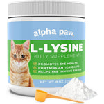 Alpha Paw Human Grade Cat Lysine Supplement front view jar