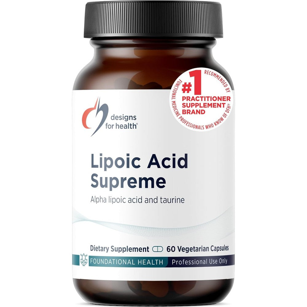 Designs for Health Lipoic Acid Supreme 300mg bottle front view
