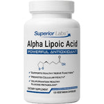 Superior Labs Alpha Lipoic Acid 600mg bottle front view for nerve support