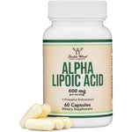 Double Wood Supplements Alpha Lipoic Acid 600mg bottle front view for cellular energy support