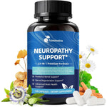 Femmetra Nerve and Neuropathy Support 120 capsules front view showing premium USA packaging.