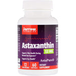 Jarrow Formulas Astaxanthin 12 mg 60 softgels front bottle view authentic antioxidant supplement