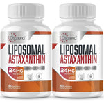 Osasuna Liposomal Astaxanthin 24mg front view bottle showing 120 softgels for antioxidant support