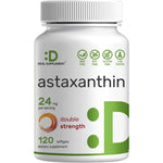 Deal Supplement Astaxanthin 24mg front view bottle showing 120 softgels natural antioxidant.