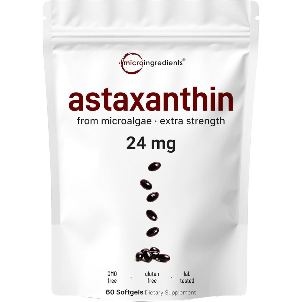 Micro Ingredients Astaxanthin 24mg pouch front view authentic USA import