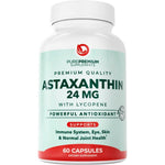 Healing Awakening PurePremium Astaxanthin supplement bottle front view for premium antioxidant care.