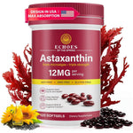 Echoes of the Spring Astaxanthin 12mg 120 softgels front view bottle for natural antioxidant support.