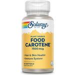 Solaray Food Carotene 25000 International Units bottle front view showing product labels