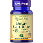 Puritan's Pride Beta Carotene Provitamin A 25000 IU bottle front view