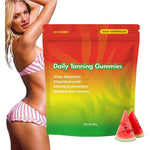 QIQKEE Fuxvao Daily Tanning Gummies front packaging view for natural skin glow