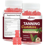 Auranic Bronze Bites Tanning Gummies front bottle view for sunless self tanning
