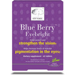 New Nordic Blue Berry Eyebright 60 tablets front view eye health supplement