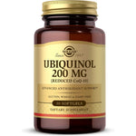 Solgar Ubiquinol 200 mg 30 Softgels bottle front view for heart health support