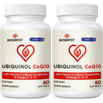 Besibest Ubiquinol CoQ10 600mg 120 softgels front view bottle showing premium antioxidant benefits