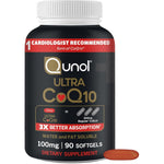 Qunol Ultra CoQ10 100mg softgels front bottle view for heart health