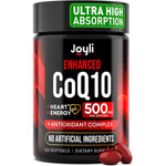 JOYLI Nutrition High Absorption CoQ10 500 Milligrams front view bottle on white background