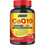 DrFoster CoQ10 600mg softgels front bottle view for heart health supplement