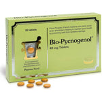 Pharma Nord Bio-Pycnogenol 30 Tablets front view showcasing authentic antioxidant health supplement packaging.