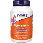 NOW Foods Pycnogenol 30mg 150 capsules front view showing antioxidant benefits