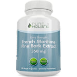 Purely Holistic Pine Bark Extract 180 vegan capsules front view packaging