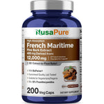 NusaPure French Maritime Pine Bark Extract 400 mg front view bottle for antioxidant support