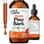 Wild & Organic Pine Bark Extract Tincture front bottle view for antioxidant support in India