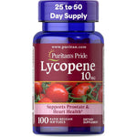 Puritan's Pride Premium Lycopene 10mg 100 softgels bottle front view for prostate health.