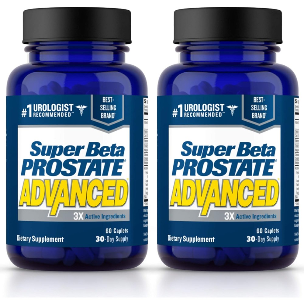 New Vitality Super Beta Prostate Advanced 120 caplets front view bottle packaging