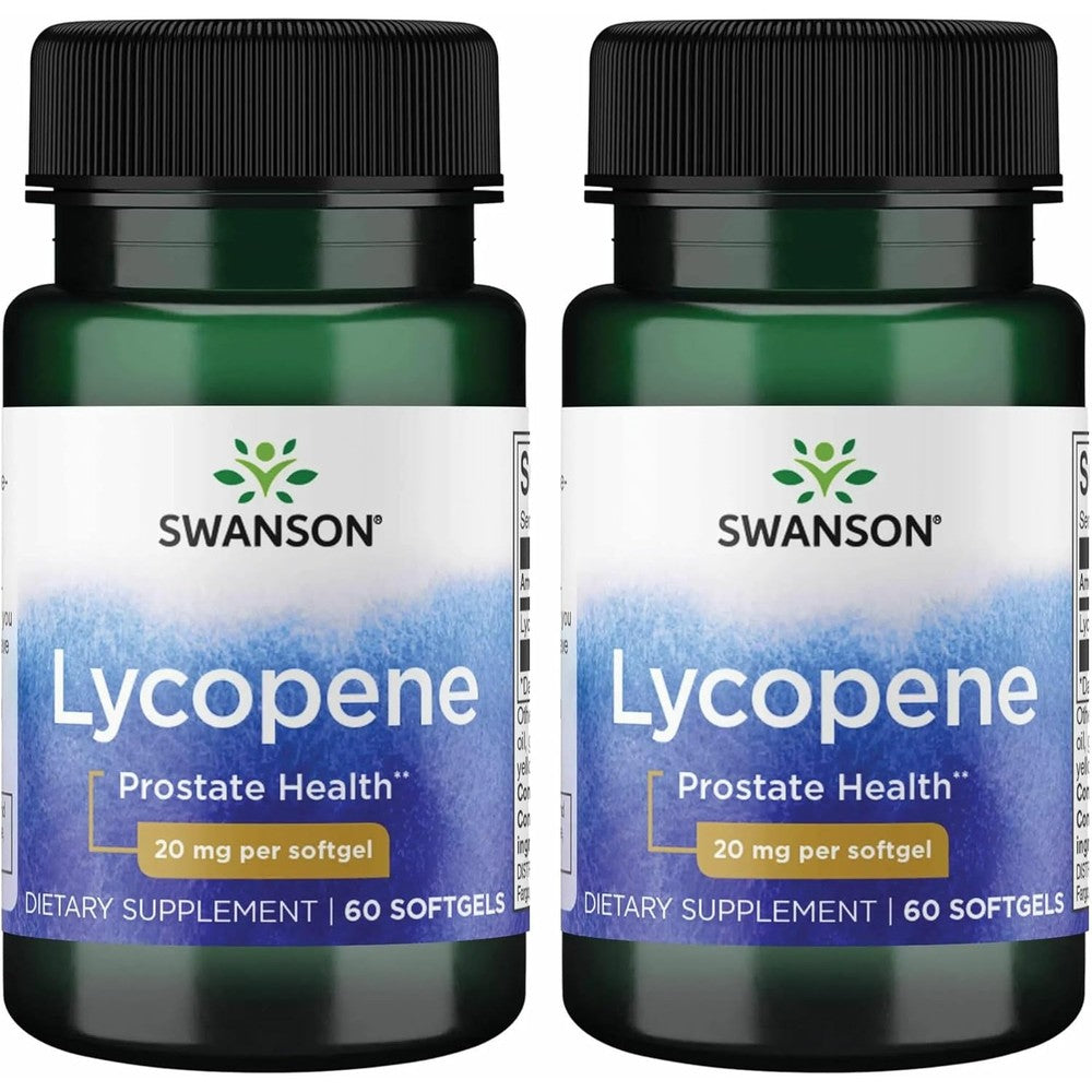 Swanson Lycopene front bottle view of premium prostate health supplement for men