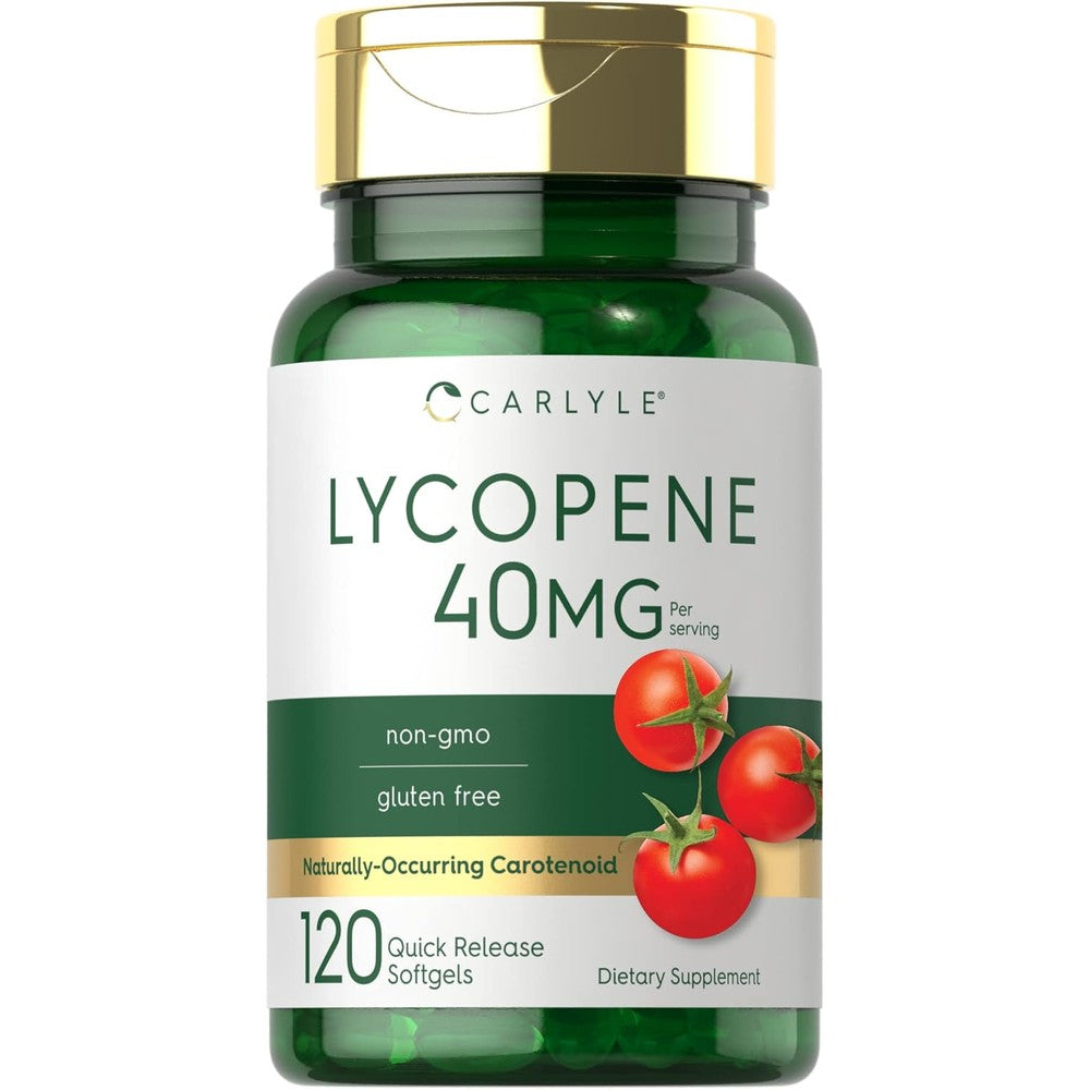 Carlyle Lycopene 40 Milligrams front bottle view authentic antioxidant supplement