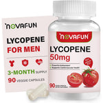 Novafun Lycopene 50mg supplements for men 90 veggie capsules front view