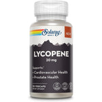 Solaray Lycopene 20mg supplement front view bottle for prostate health