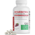Bronson Resveratrol 500 Complex bottle with 120 antioxidant capsules