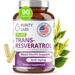 Purity Labs Trans Resveratrol Supplement bottle front view