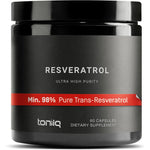 Toniiq Ultra High Purity Resveratrol 60 capsules front view
