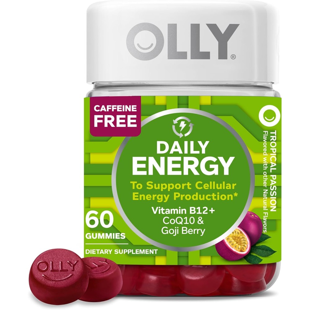 OLLY Daily Energy Gummy bottle for caffeine-free vitality