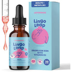 JoySpring LingoLeap 1fl oz liquid vitamin bottle with B12 and D3 for kids