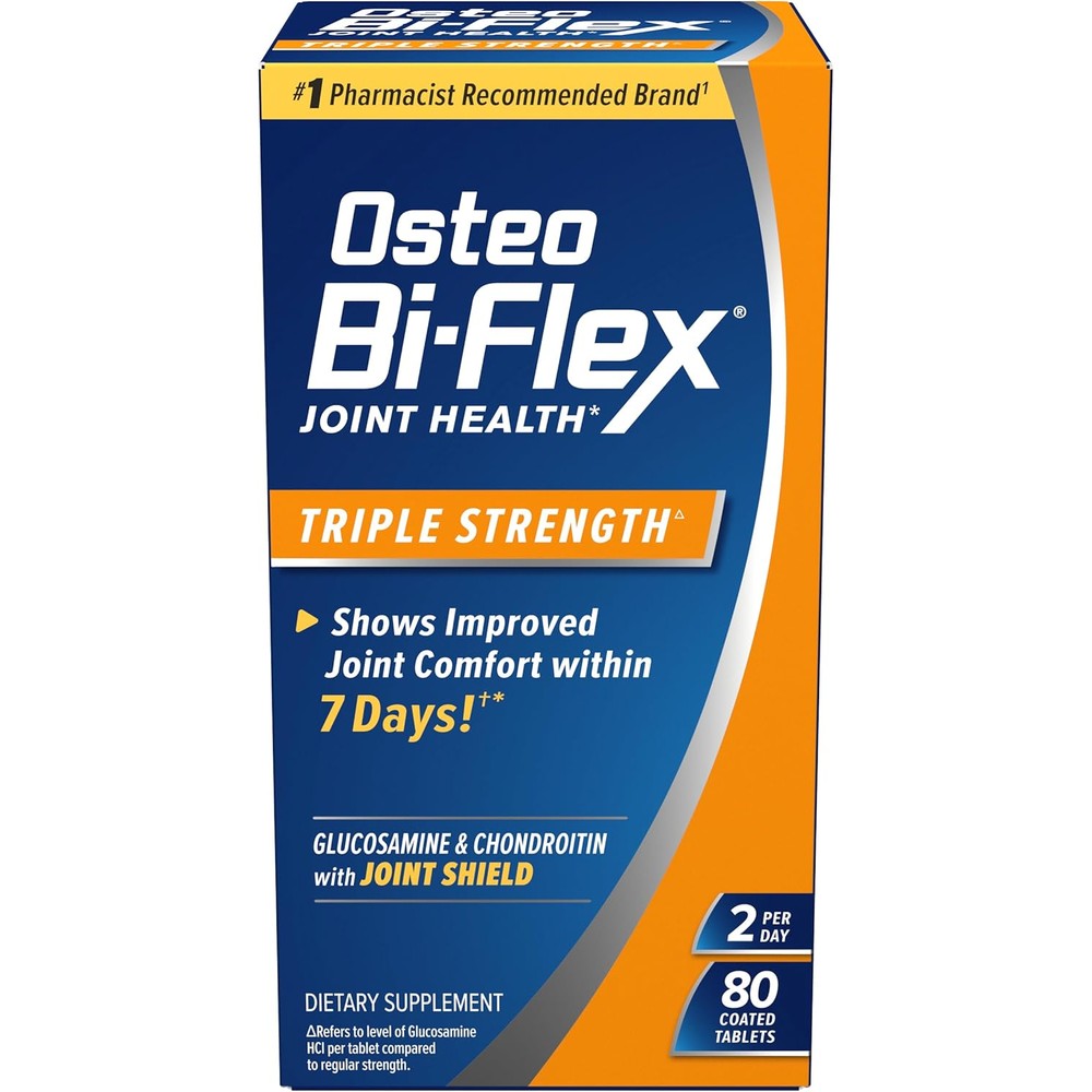 Osteo Bi-Flex Triple Strength 80 Tablets front view bottle