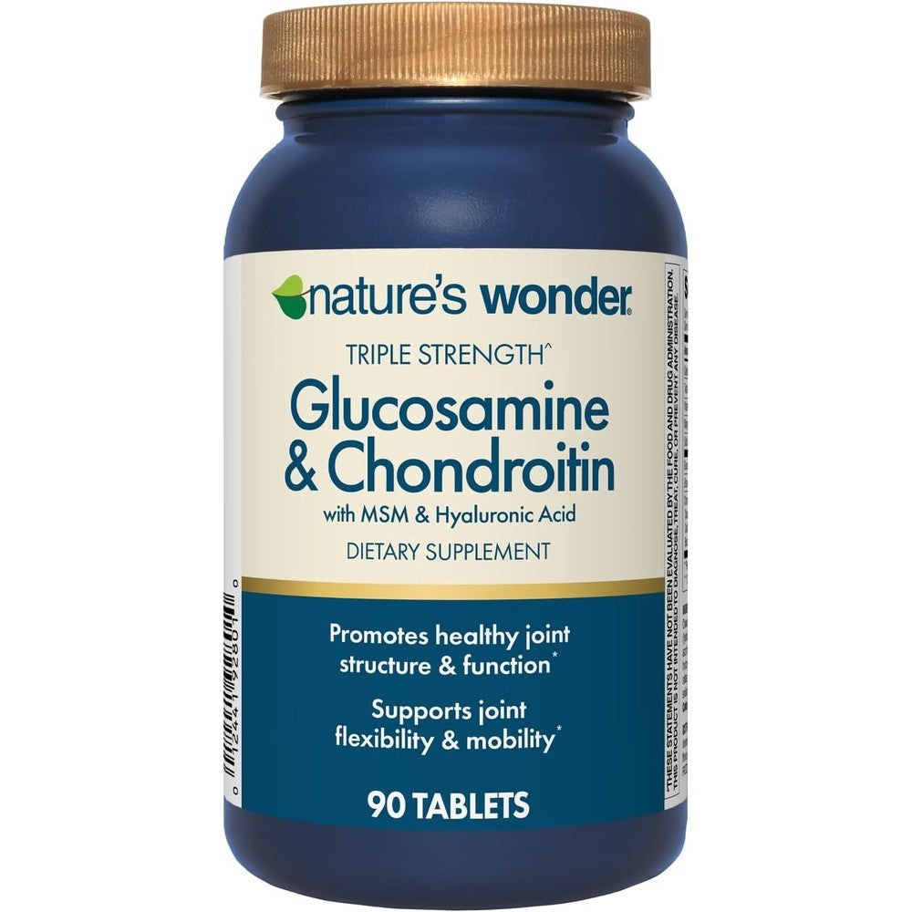 Natures Wonder Triple Strength Glucosamine Chondroitin bottle front view