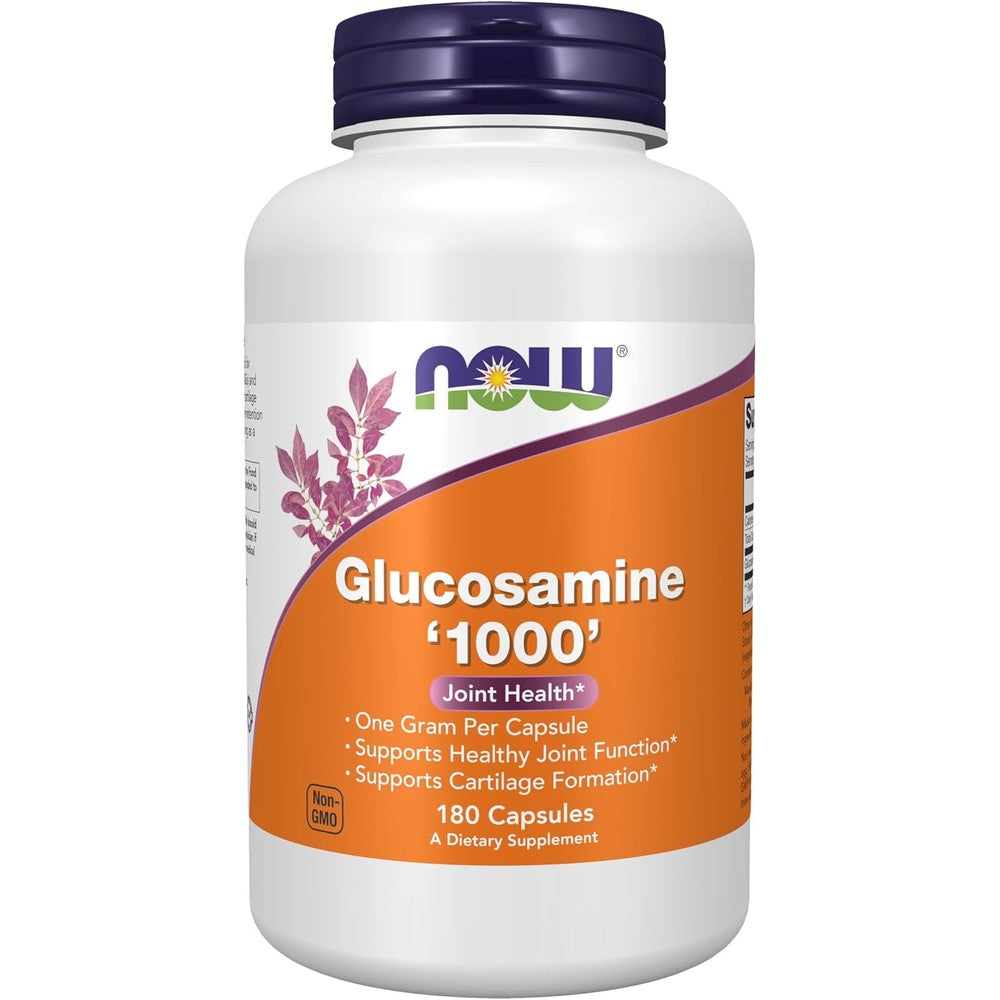 NOW Foods Glucosamine 1000 bottle front view for joint health support
