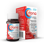 Dona Crystalline Glucosamine Sulfate 60 caplets bottle front view showing joint health supplement packaging.
