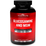Divine Bounty Glucosamine Sulfate Supplement 240 vegetarian capsules front view for joint health support