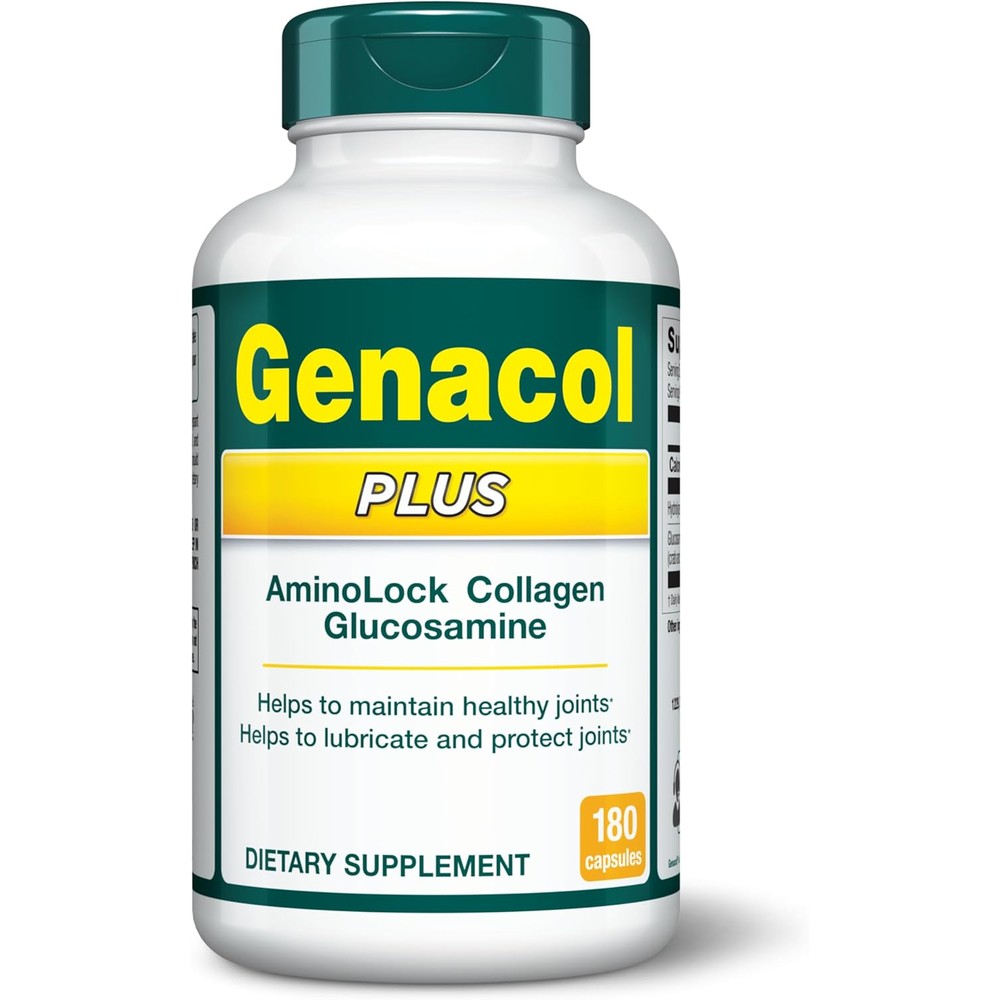 Genacol Plus Glucosamine Collagen joint supplement front view bottle