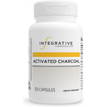 Integrative Therapeutics Activated Charcoal 100 capsules front view bottle showing white labels and brand logo.