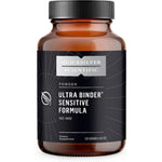 Quicksilver Scientific Ultra Binder Sensitive Formula powder jar front view for gentle gut detox.