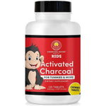 Charcoal House Chewable Activated Charcoal Tablets for Kids 135 count bottle front view